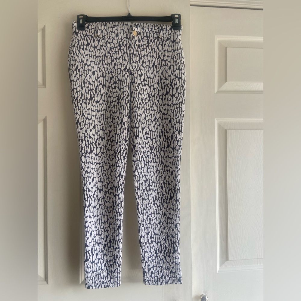 MICHAEL Michael Kors Black and White Patterned Cropped Pants